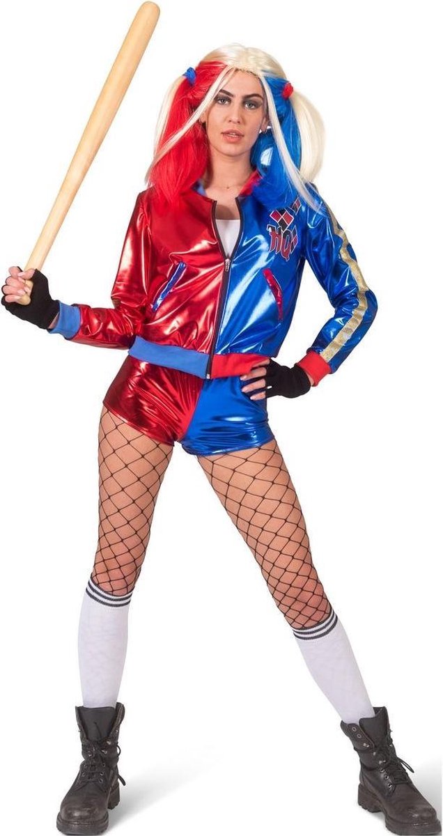 Harley Quinn Kostuum | Hilarische Harley | Vrouw | Maat 40-42 | Carnaval kostuum | Verkleedkleding